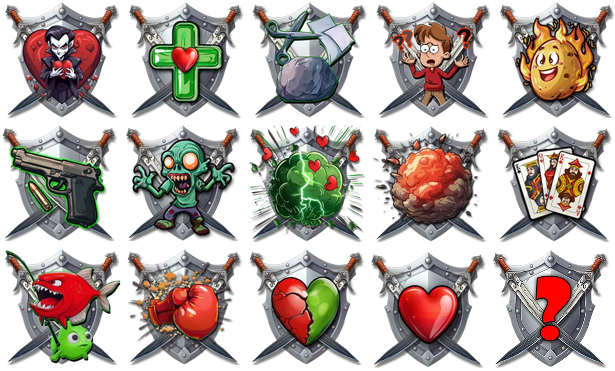 A selection of hRumble mini-game icons